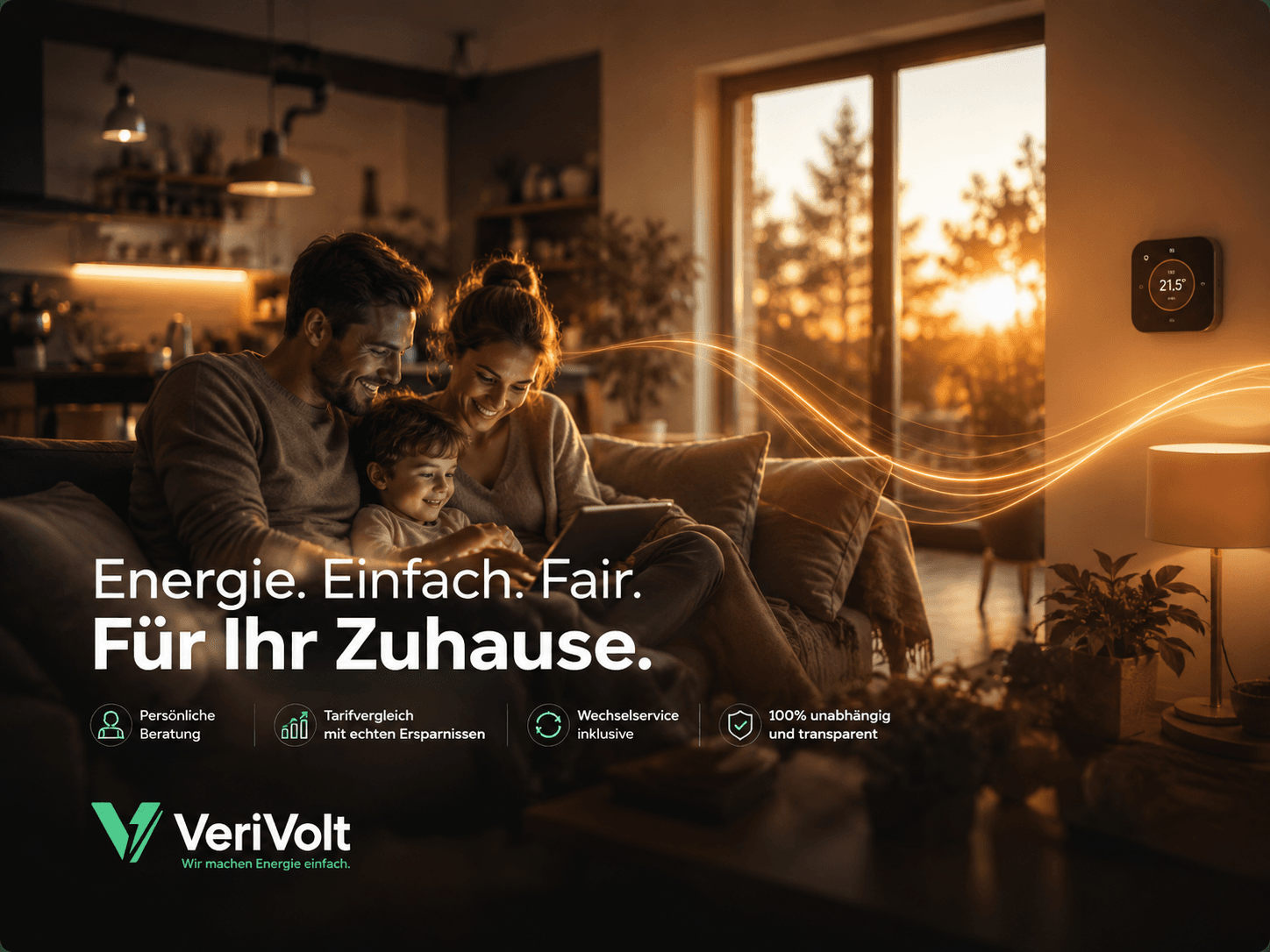 Frau lädt ihre Energierechnung sicher über ein Tablet hoch
